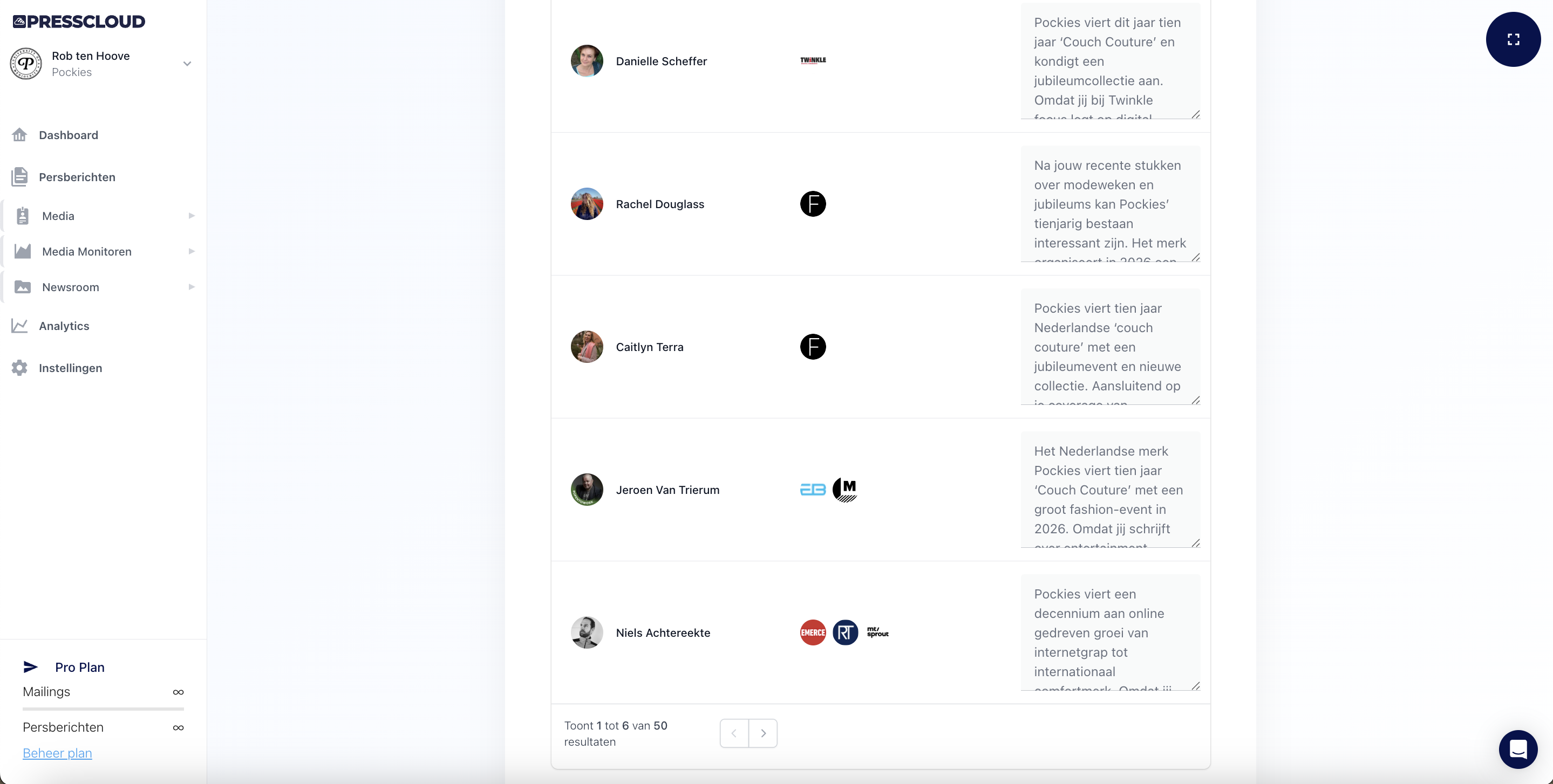 A unique opening sentence for each journalist
