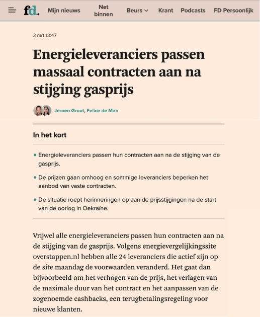 FD publicatie voorbeeld