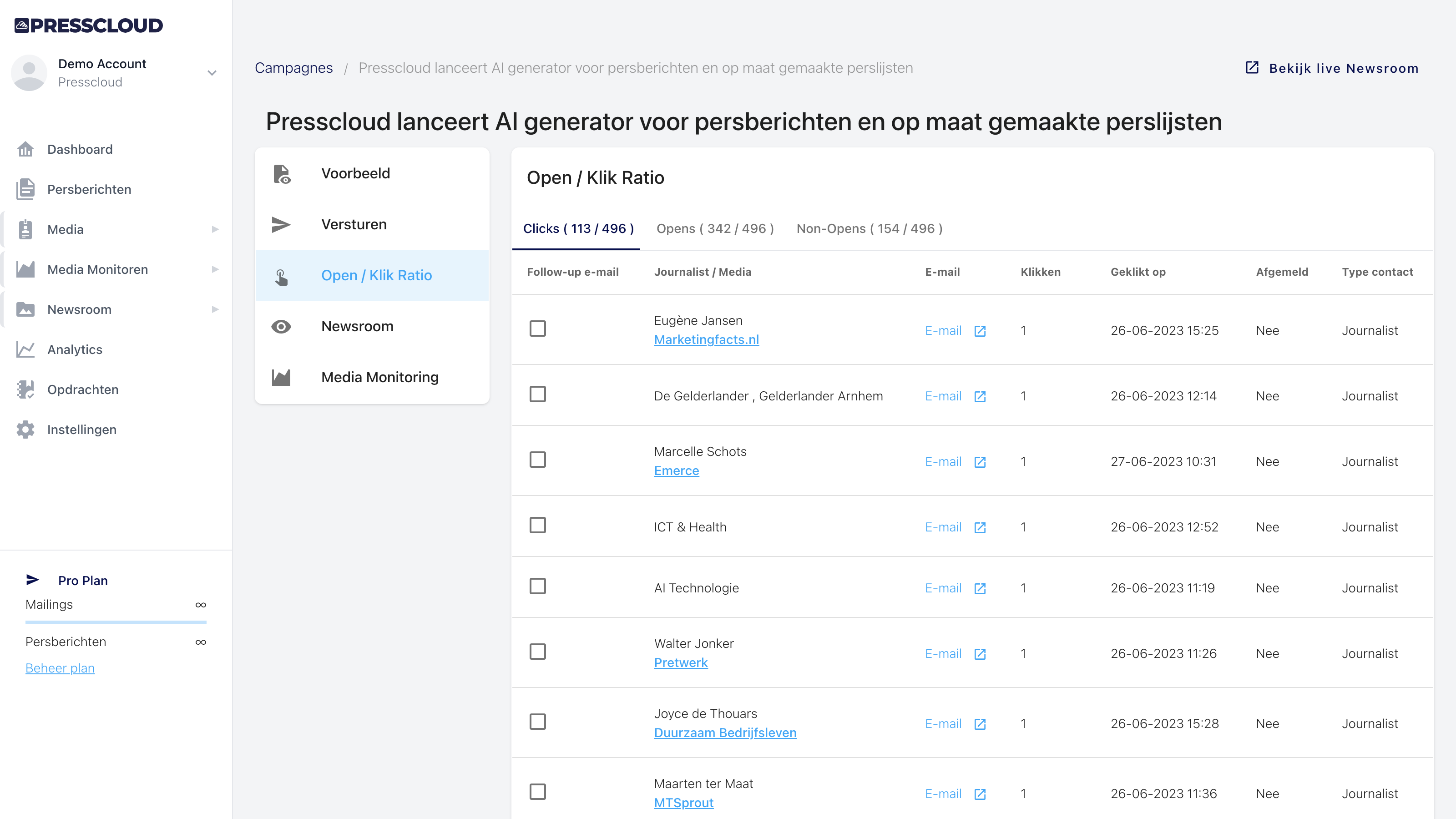 In enkele seconden klaar voor honderden journalisten